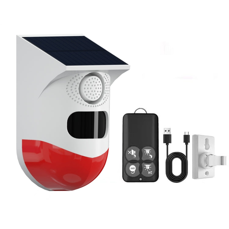 Infrared Motion Detector Solar Outdoor PIR Wireless Strobe Siren Detector Sound Alarm, CT80R USB Upgrade Model Infrared Motion Detector Solar Outdoor PIR Wireless Strobe Siren Detector Sound Alarm, CT80R USB Upgrade Model